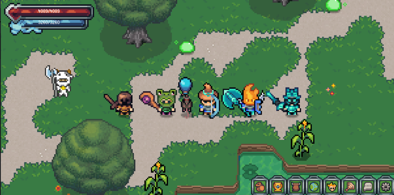 World of ClaudeCraft — combat in an open outdoor zone